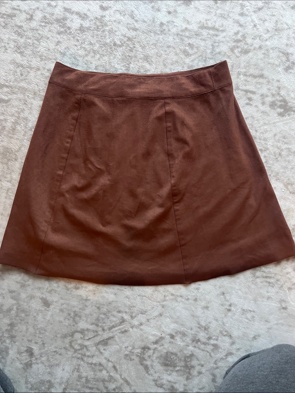 1. State Rust-Brown A-Line Button-Front Skirt - Picture 5 of 6
